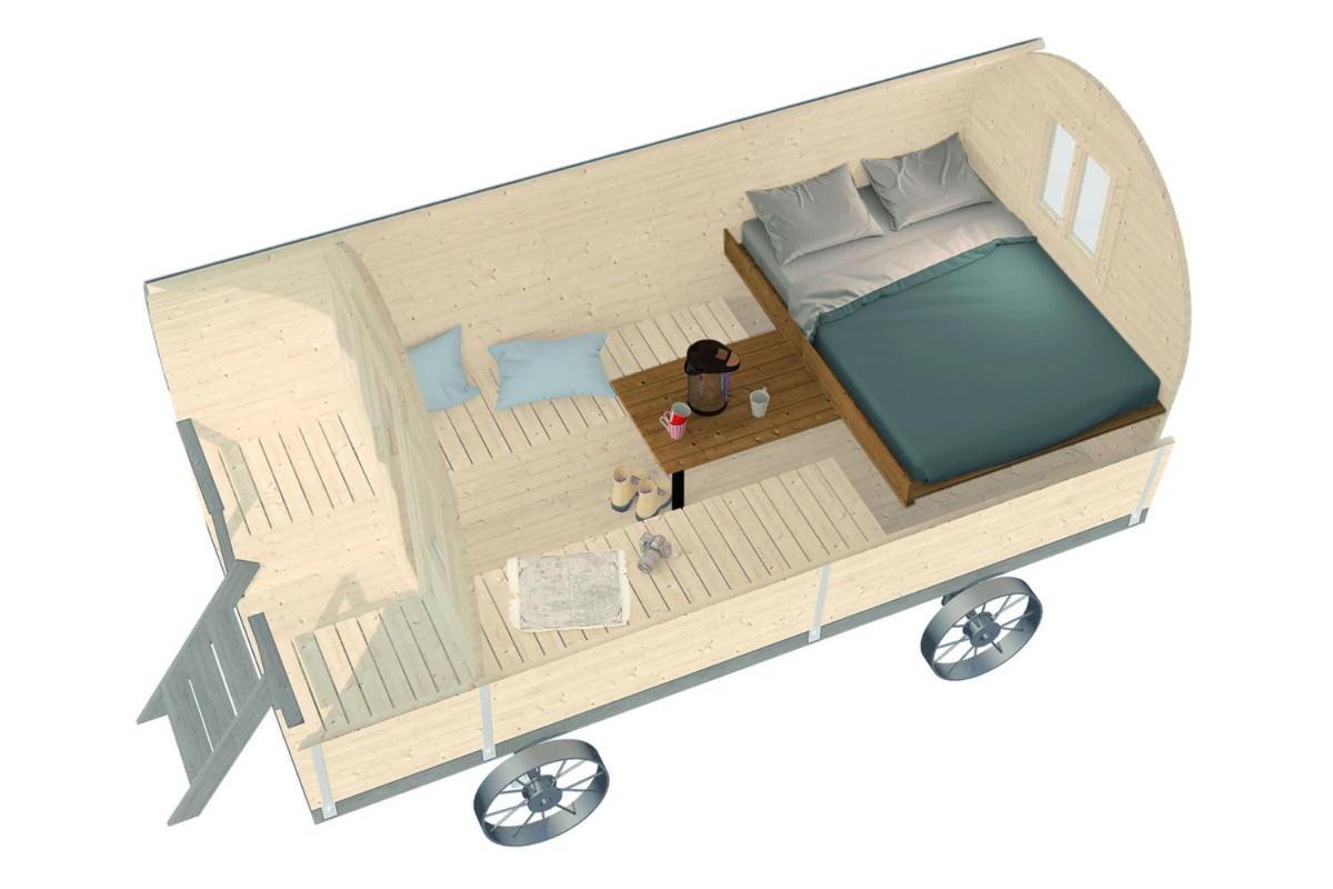 Fasshotel Westernwagen, Beheizt 2-3 Personen 키르헨시텐바흐 외부 사진