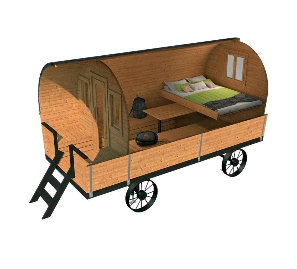 Fasshotel Westernwagen, Beheizt 2-3 Personen 키르헨시텐바흐 외부 사진
